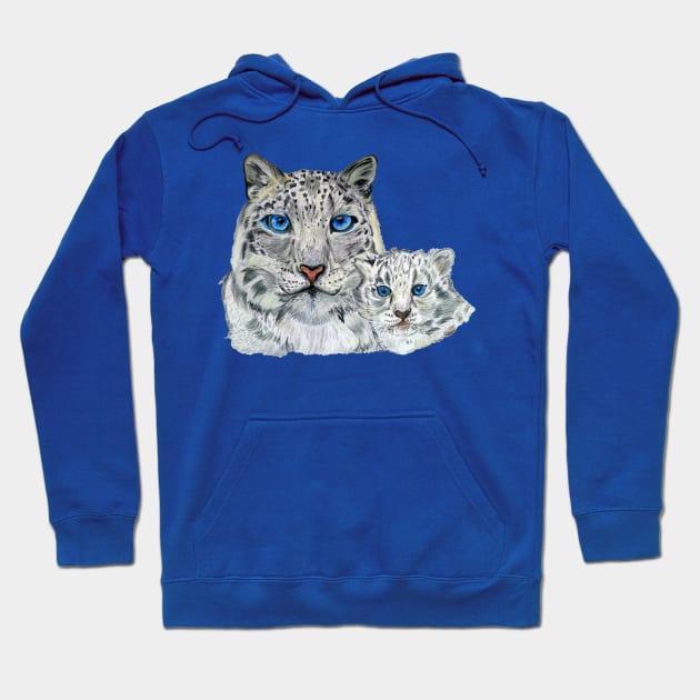 Snow Leopards Hoodie by mariasibireva